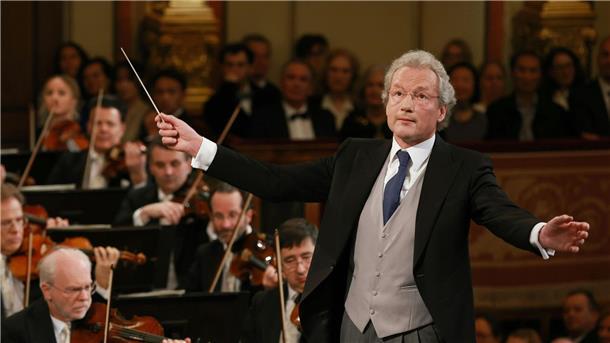 Frischer Wind beim Neujahrskonzert in Wien Dirigent Franz Welser-Möst beim Neujahrskonzert der Wiener Philharmoniker.