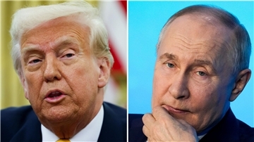 Donald Trump (l) und Wladimir Putin sollen sich bei ihrem Telefonat auch über Sport unterhalten haben.