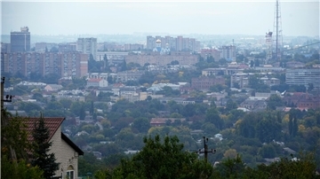 Ein Blick auf die Stadt Luhansk.