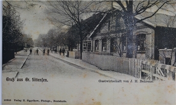 Die Scheeßeler Straße in Sittensen vor dem Jahr 1870.