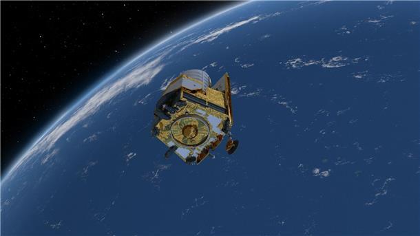 Neue Esa-Sonde „Euclid“ schießt erste Testbilder Ein computergeneriertes Bild des Weltraumteleskops „Euclid“.