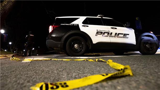Tote bei Gewalttaten im Umfeld von Hochschulen in den USA Ein Fahrzeug der Polizei von Charlottesville. Bei einer Gewalttat auf dem Campus der Universität von Virginia hat ein Schütze drei Menschen getötet.