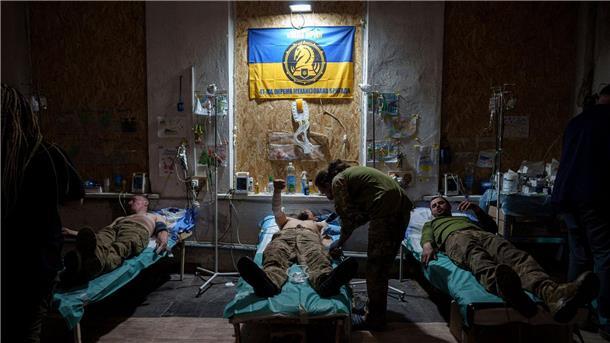 Ein Feldlazarett in der Region Donezk: Die Ukraine verteidigt sich seit mehr als zwei Jahren gegen den russischen Angriffskrieg.