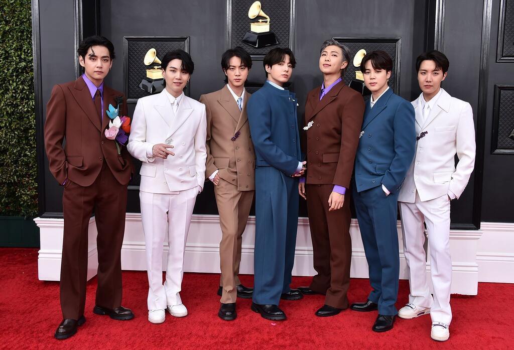 Ein Foto vor ihrer mehrjährigen Pause: BTS bei den Grammy Awards 2022. (Archivbild)
