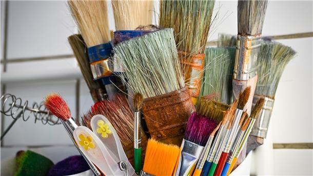 Ein kleiner Teil der Pinsel-Palette von Wolloholiker.