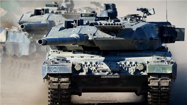 Ein Leopard-Kampfpanzer vom Typ 2A6.