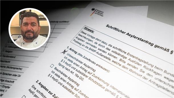 Das Bild zeigt einen Asylantrag. Kolumbianer haben in Deutschland schlechte Karten auf Asyl. Ihnen droht die Ausweisung.