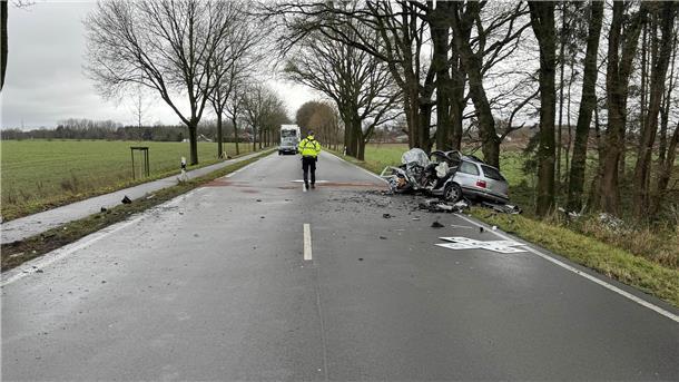 Ein schwerer Unfall ereignete sich am Donnerstag auf der B71 nahe Gyhum.