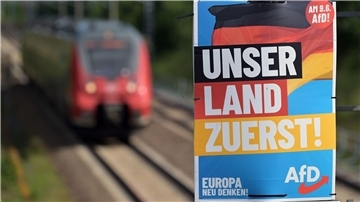 Ein Wahlplakat der AfD für die Europawahl.