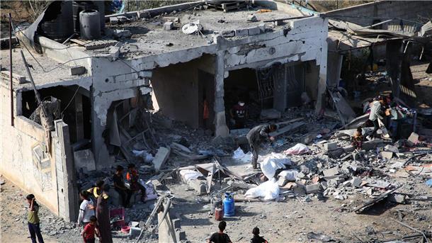 Ein zerstörtes Haus in Rafah.
