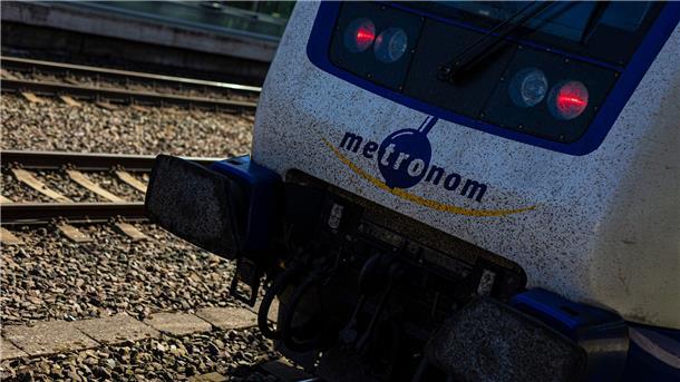 Ein Zug der Metronom Eisenbahngesellschaft.