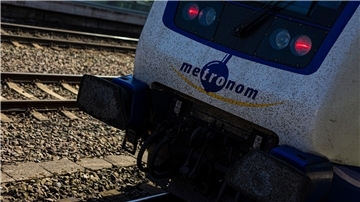 Ein Zug der Metronom Eisenbahngesellschaft.