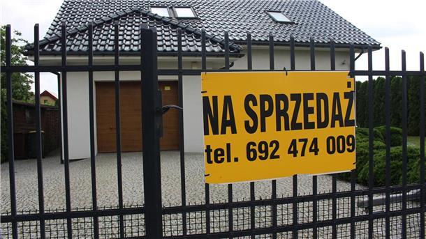 Ein zum Verkauf stehendes Haus in der polnischen Ortschaft Kunowice.