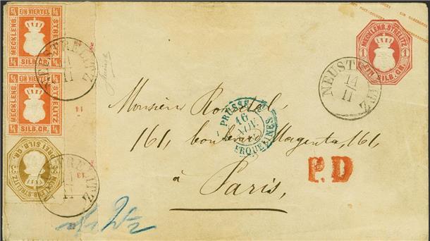 Versteigerung der Briefmarken von Ex-Tengelmann-Chef endet Eine alte Postsendung mit seltenen Postwertzeichen aus der Sammlung des Tengelmann-Chefs und Milliardärs Erivan Haub.