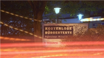 Eine Corona-Teststation in Hamburg.