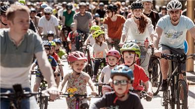 Kidical Mass in Hamburg.