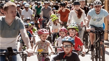 Kidical Mass in Hamburg.