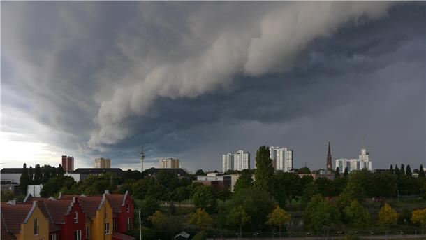 Gewitterwalze über Bremerhaven.