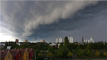 Gewitterwalze über Bremerhaven.
