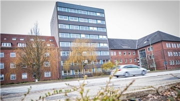 Blick auf die Stadtverwaltung Bremerhaven.