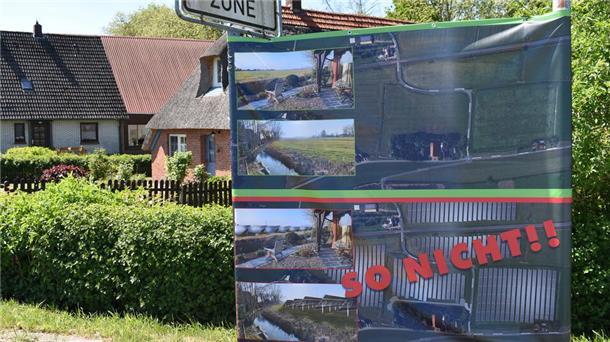 Eines der Transparente, mit denen Bürger in Alse gegen die Solarpark-Planung protestieren.