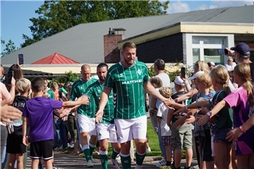 Einlauf der Legenden zum Aufwärmen