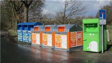 Elektrosammelcontainer in Beverstedt.