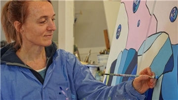 Elke Paul im Atelier
