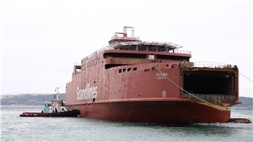 Ende November fand auf der türkischen Cemre Werft der traditionelle Stapellauf der neuen Zero Direct Emissions-Frachtfähre „Futura“ für die dänische Fährreederei Scandlines statt. 