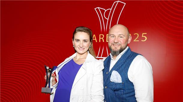 Endlich zu dritt: Elena Semechin und ihr Mann Phillip freuen sich über Sohn Klaus Phillip. (Archivbild)