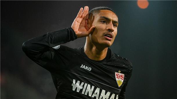 Stuttgart spaziert ins DFB-Pokal-Viertelfinale Enzo Millot erzielt unwiderstehlich die Stuttgarter Führung.