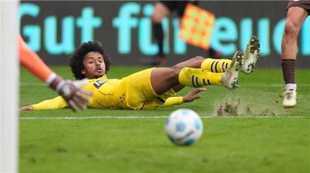 Erst Chance vergeben, dann getroffen: Karim Adeyemi.