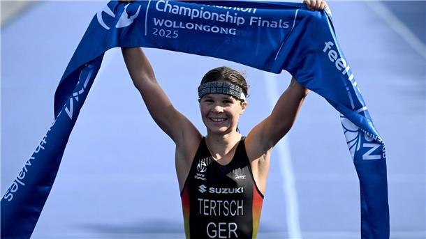 Lisa Tertsch erste deutsche Triathlon-Weltmeisterin Erste deutsche Triathlon-Weltmeisterin über die olympische Distanz: Lisa Tertsch