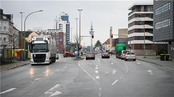 Die Columbusstraße in Bremerhaven.