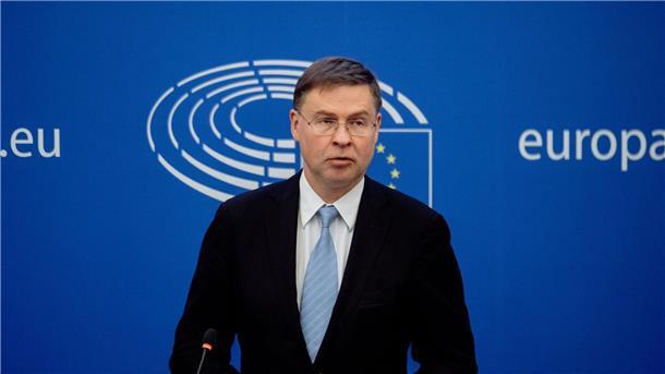 Brüssel: Streit über ukrainische Agrarimporte beigelegt EU-Kommissionsvizepräsident Valdis Dombrovskis.