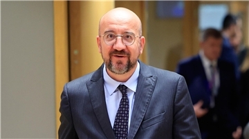 EU-Ratspräsident Charles Michel beim EU-Gipfel in Brüssel.