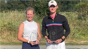 Eva Klepping und Claas Henke sind Clubmeister 2024 im Golfclub Hainmühlen-Bremerhaven.