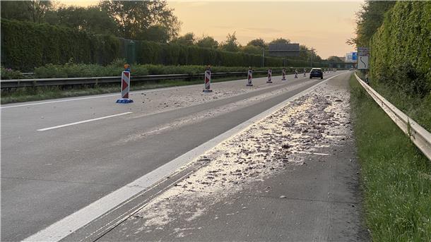 Fischabfälle auf der A27: Die Autobahn musste gesperrt und aufwendig gereinigt werden.