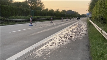 Fischabfälle auf der A27: Die Autobahn musste gesperrt und aufwendig gereinigt werden.