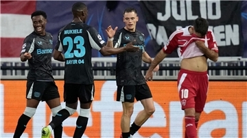 Florian Wirtz (2.v.r.) traf zum 1:0.
