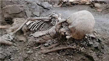 Forscher haben auf dem archäologischen Gelände der versunkenen Stadt Pompeji in Italien zwei Skelette gefunden.