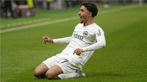 Frankfurts Omar Marmoush begeisterte auch gegen Slavia Prag.