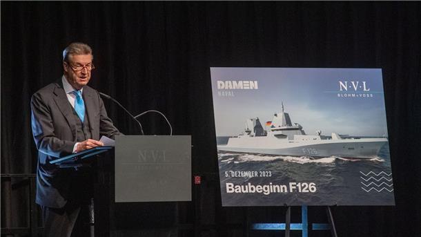Deutsche Marine erhält zwei weitere F126-Fregatten Friedrich Lürßen, Gesellschafter der Unternehmensgruppe Lürssen.