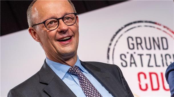 Abschluss Regionalkonferenzen: Selbstvergewisserung mit Merz Friedrich Merz (CDU), Parteivorsitzender, nimmt an einer Regionalkonferenz zum neuen CDU-Grundsatzprogramm teil.