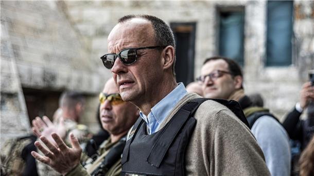 Friedrich Merz im Norden Israels an der libanesischen Grenze.