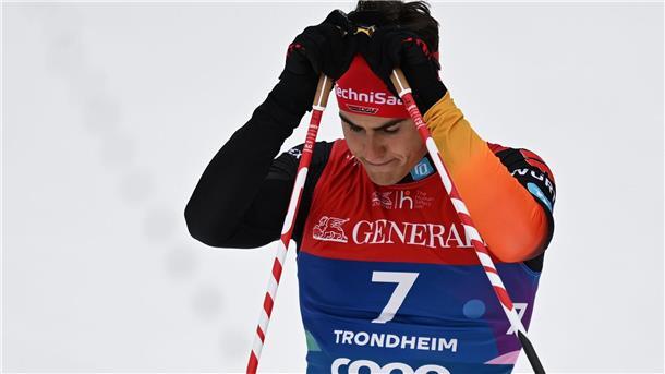Sturz kurz vor dem Ziel: Verkorkster WM-Start für Langläufer Frustriert im Ziel: Jan Stölben schied im Viertelfinale aus.