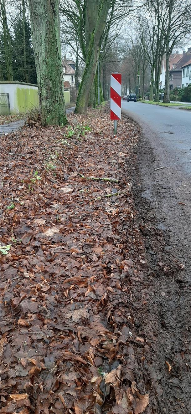 Gegen einen Baum kann man nun nicht mehr fahren, sich dafür aber die Haxen brechen, wenn man ausrutscht.
