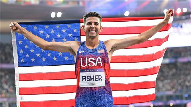 Grant Fisher wurde bei den Sommerspielen in Paris Dritter über die 10.000 Meter.