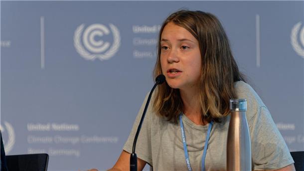 Greta Thunberg: „Das ist eine Frage von Leben und Tod!“ Greta Thunberg bei den UN-Klimaverhandlungen in Bonn.