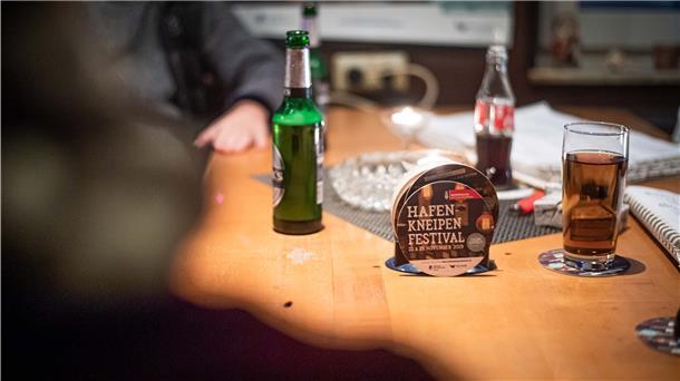 Hafenkneipen-Festival Ende November 2019: Die Bierdeckel sind schon fertig.